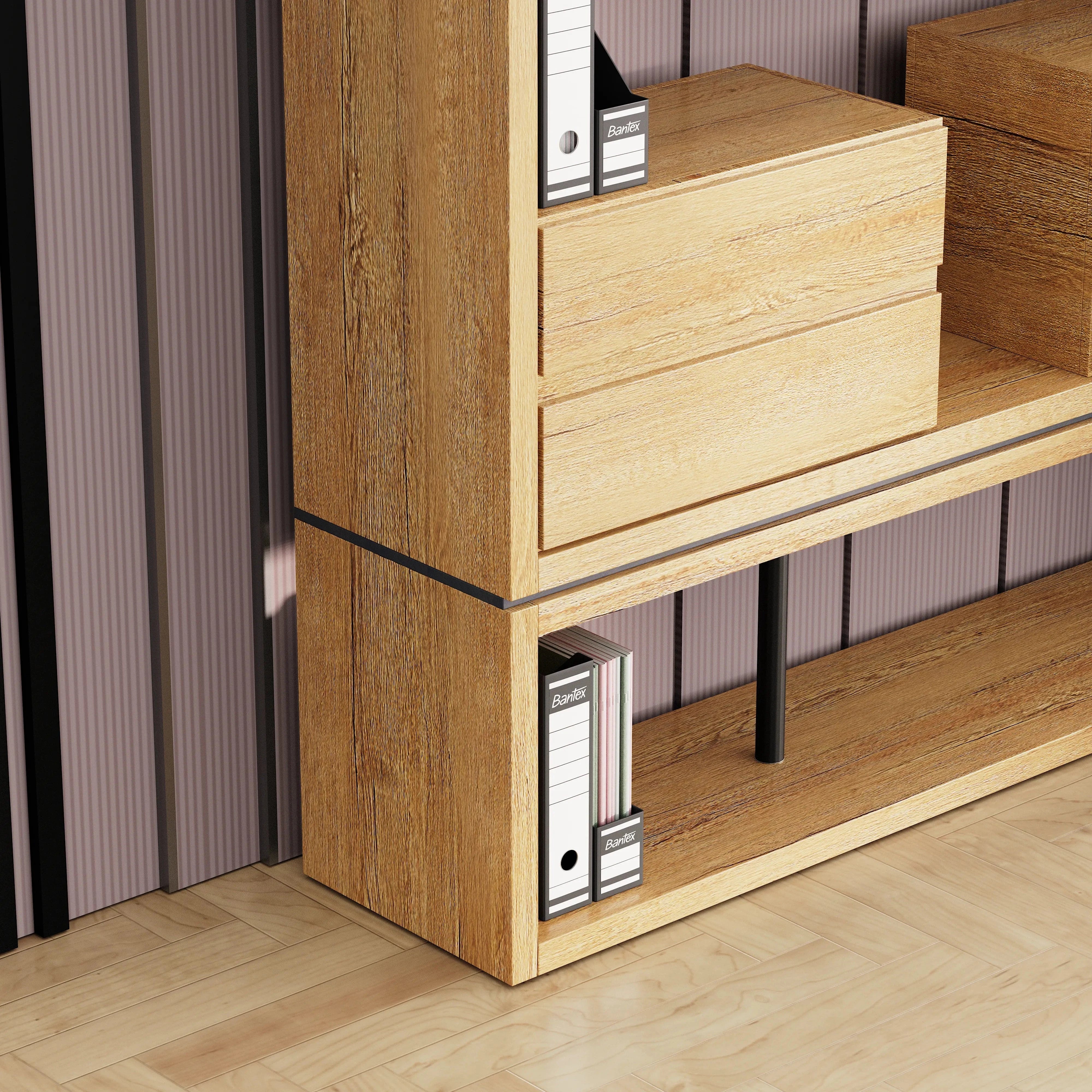 Hennessy · 79″W Open Display Office Shelves