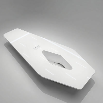 Vertix · White Conference Room Table, Tapered Hexagon