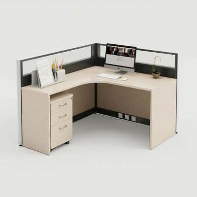 Remy · L-Shaped Cubicle Workstation