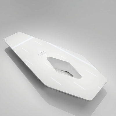 Vertix · White Conference Room Table, Tapered Hexagon