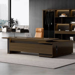June · Modern L-Shaped Executive Desk