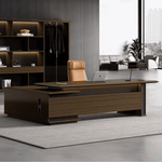 June · Modern L-Shaped Executive Desk