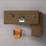 June · Modern L-Shaped Executive Desk