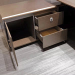 June · Modern L-Shaped Executive Desk