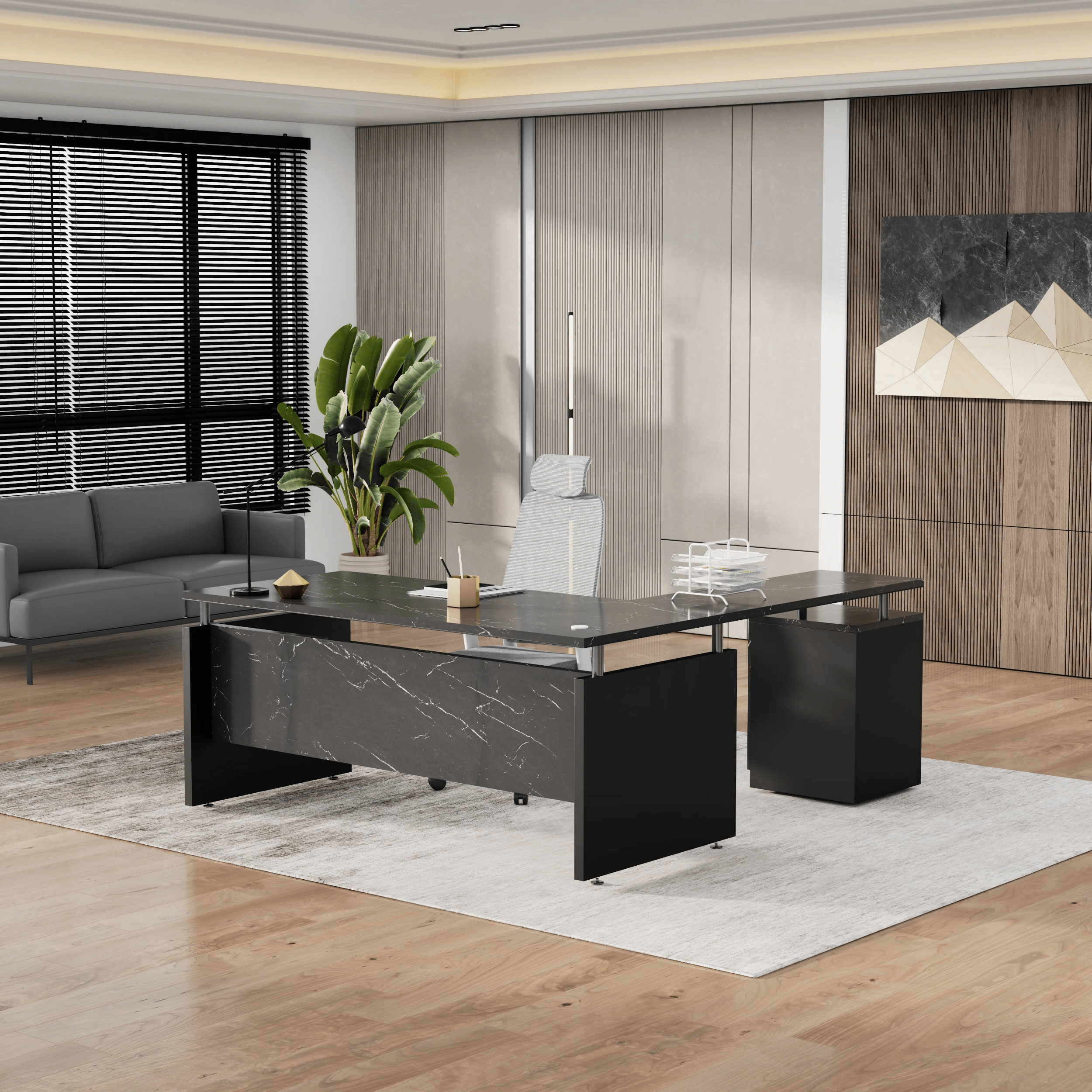 Juniper · Modern L-Shaped Executive Desk