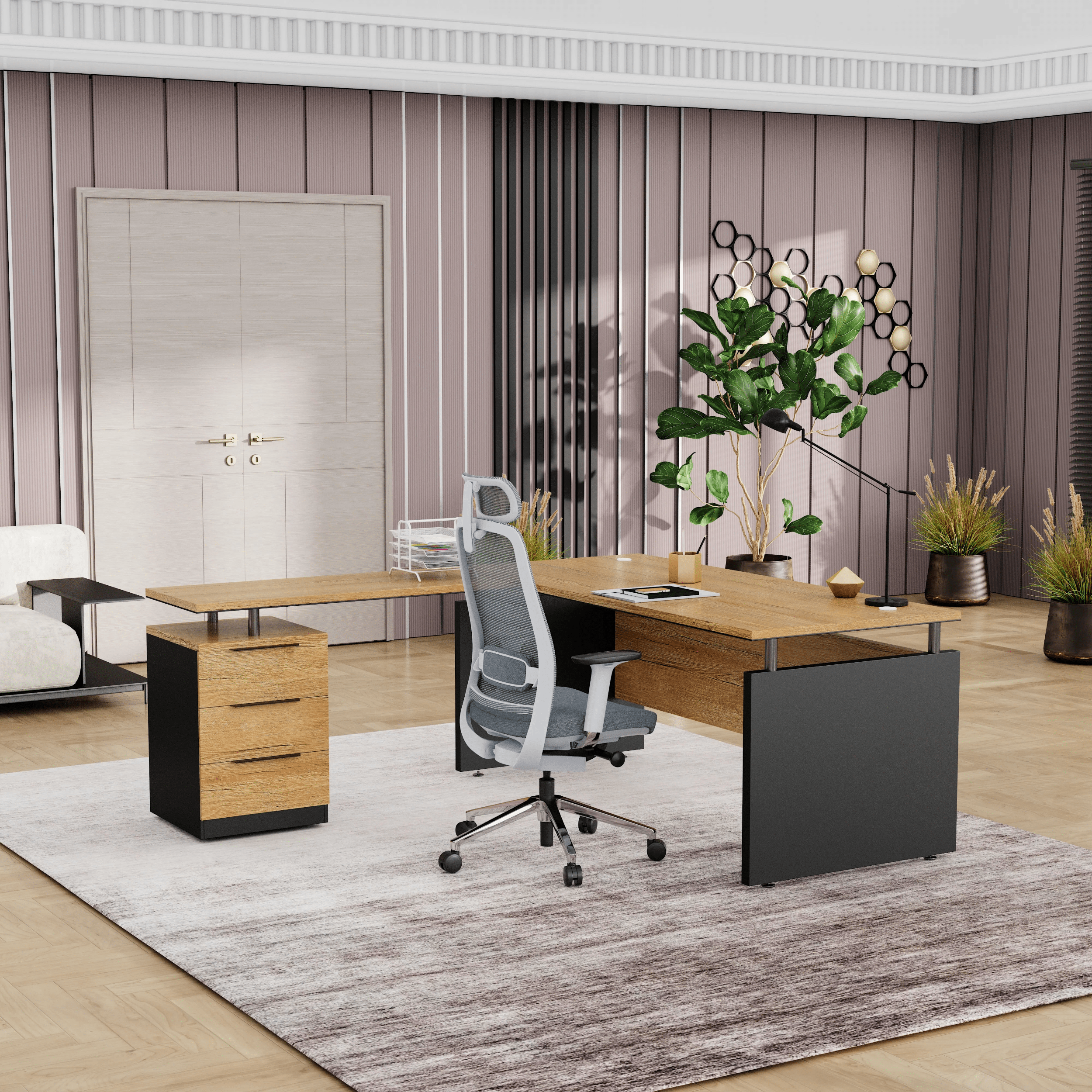 Juniper · Modern L-Shaped Executive Desk