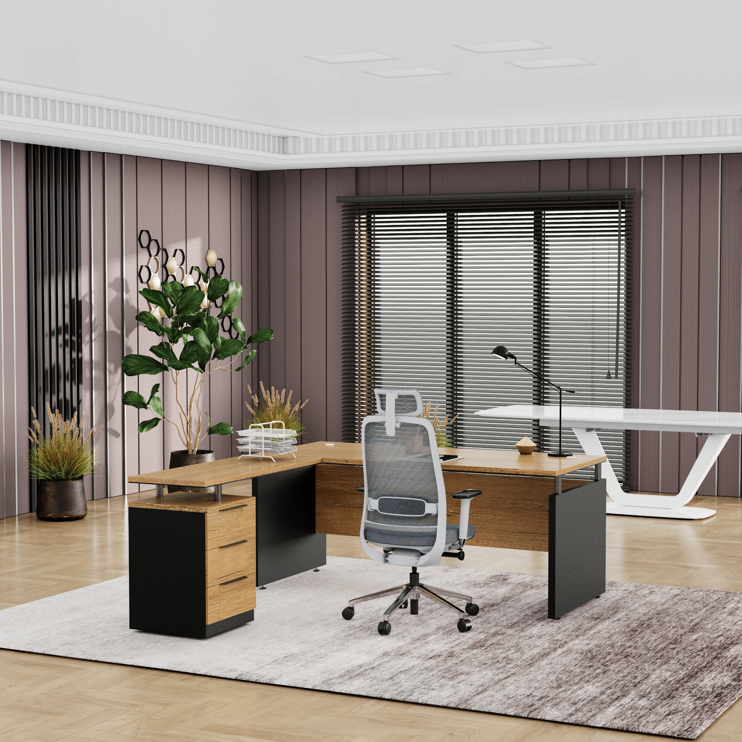 Juniper · Modern L-Shaped Executive Desk