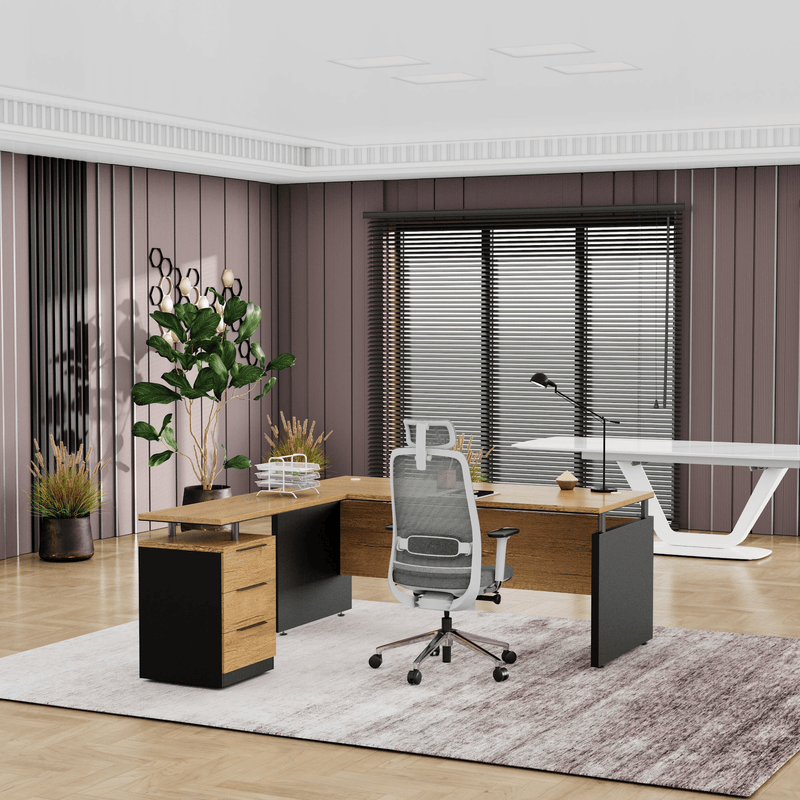 Juniper · Modern L-Shaped Executive Desk