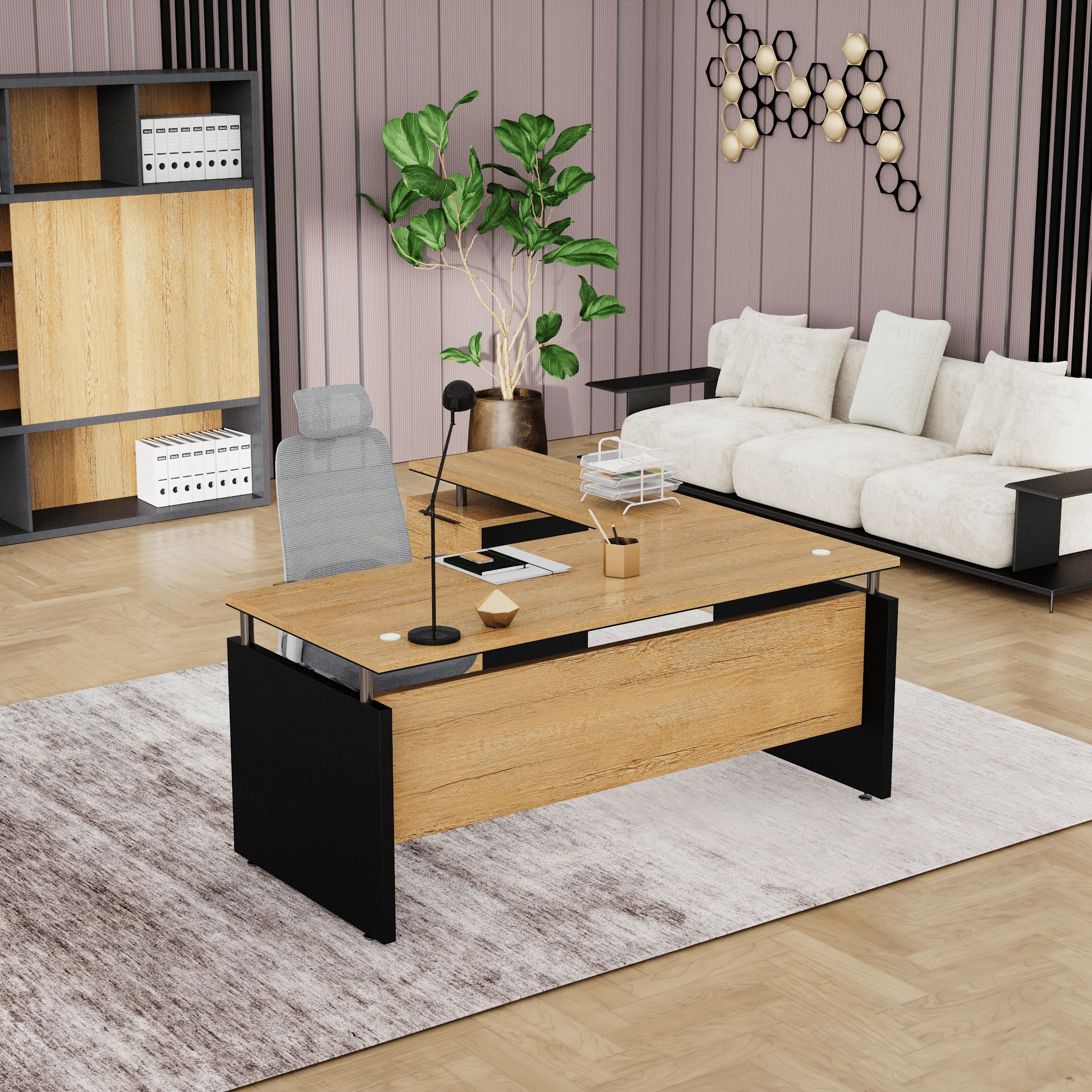 Juniper · Modern L-Shaped Executive Desk