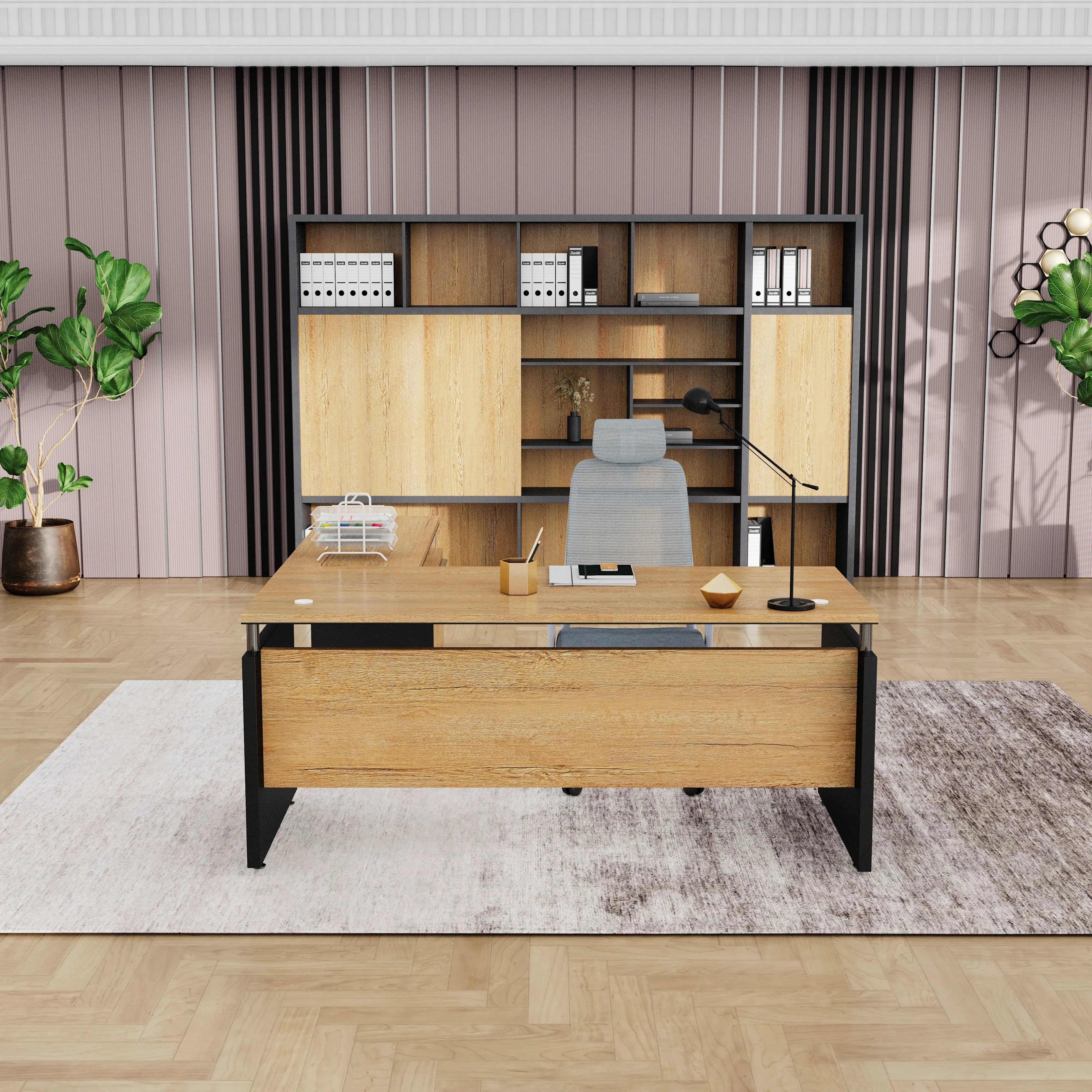 Juniper · Modern L-Shaped Executive Desk
