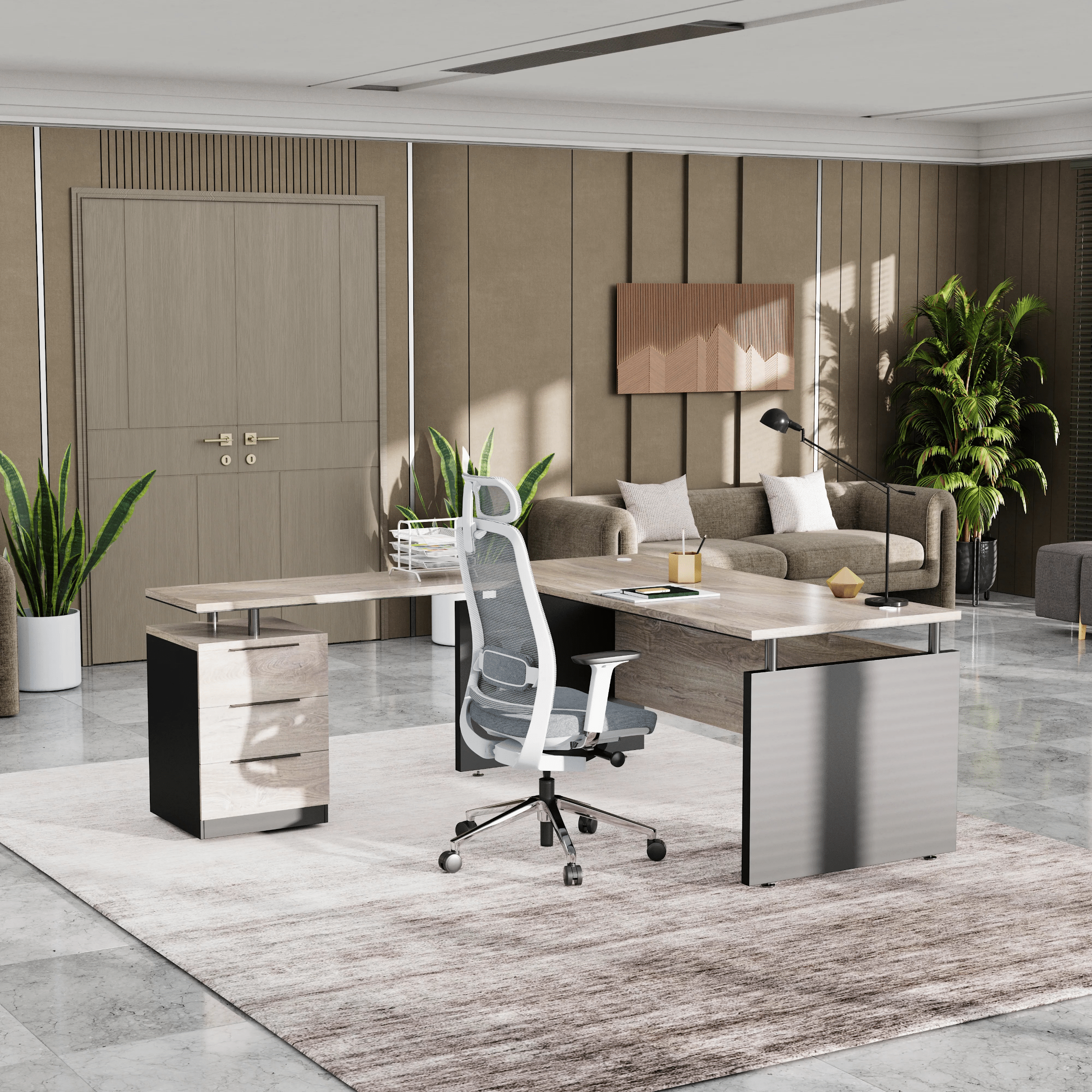 Juniper · Modern L-Shaped Executive Desk
