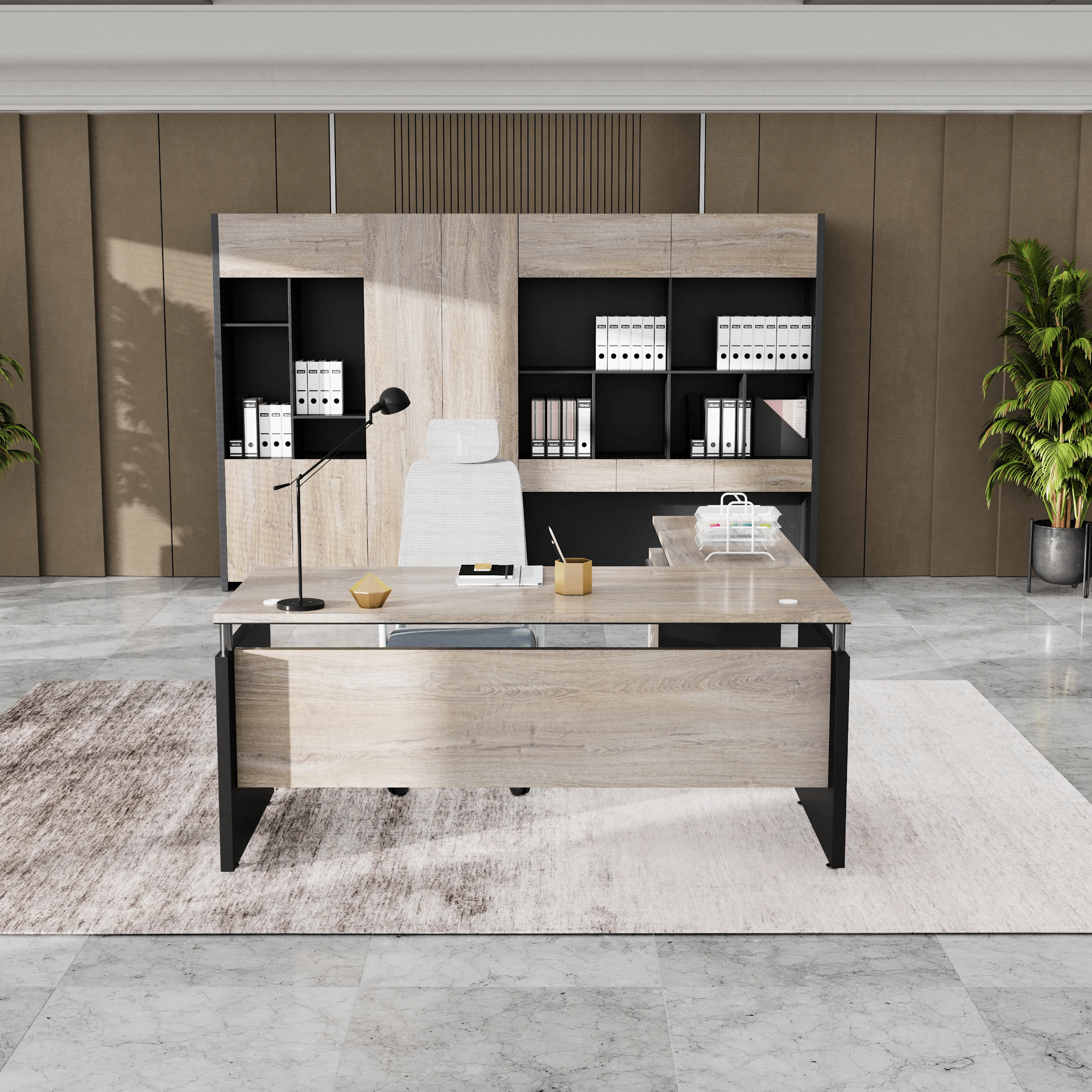 Juniper · Modern L-Shaped Executive Desk