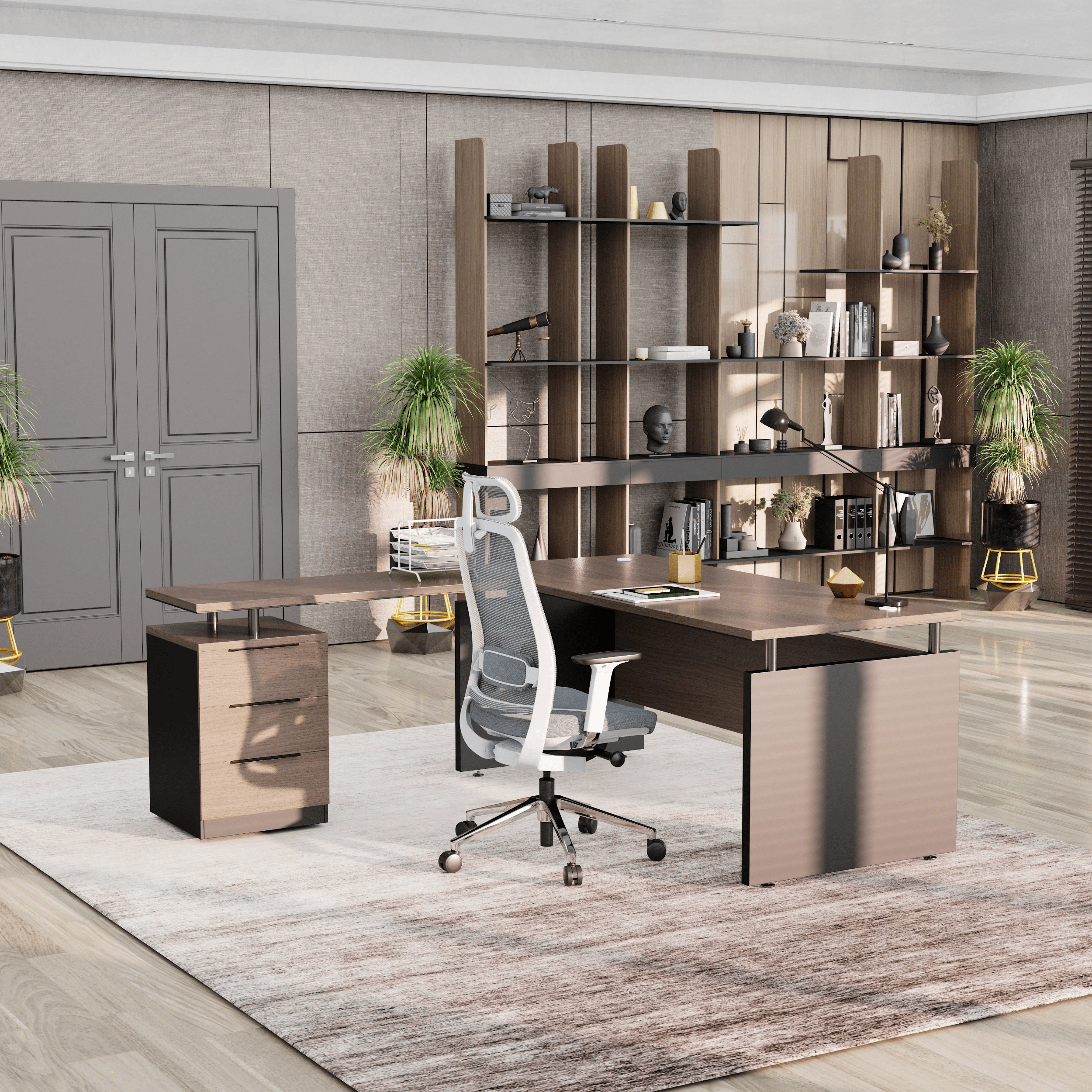 Juniper · Modern L-Shaped Executive Desk