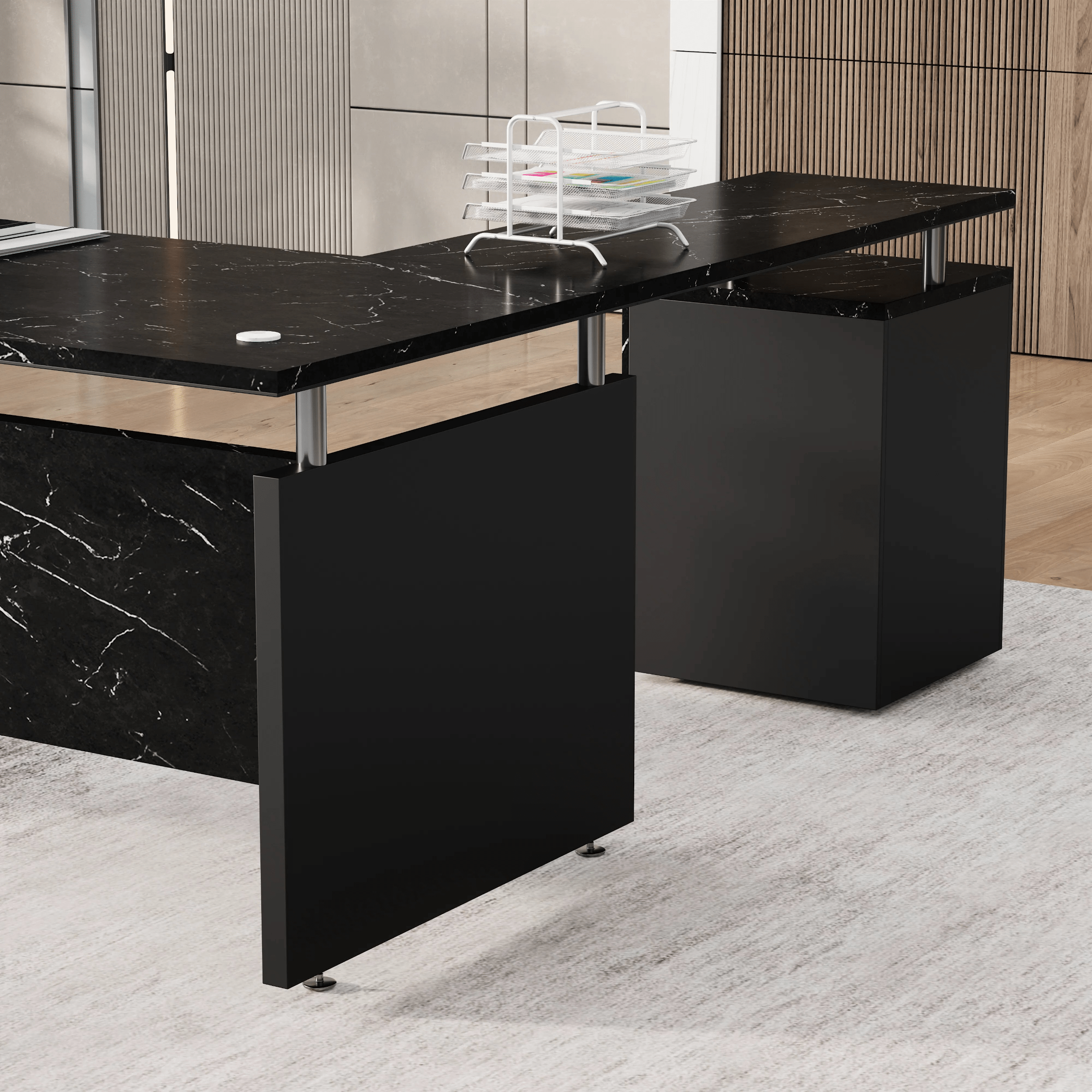 Juniper · Modern L-Shaped Executive Desk