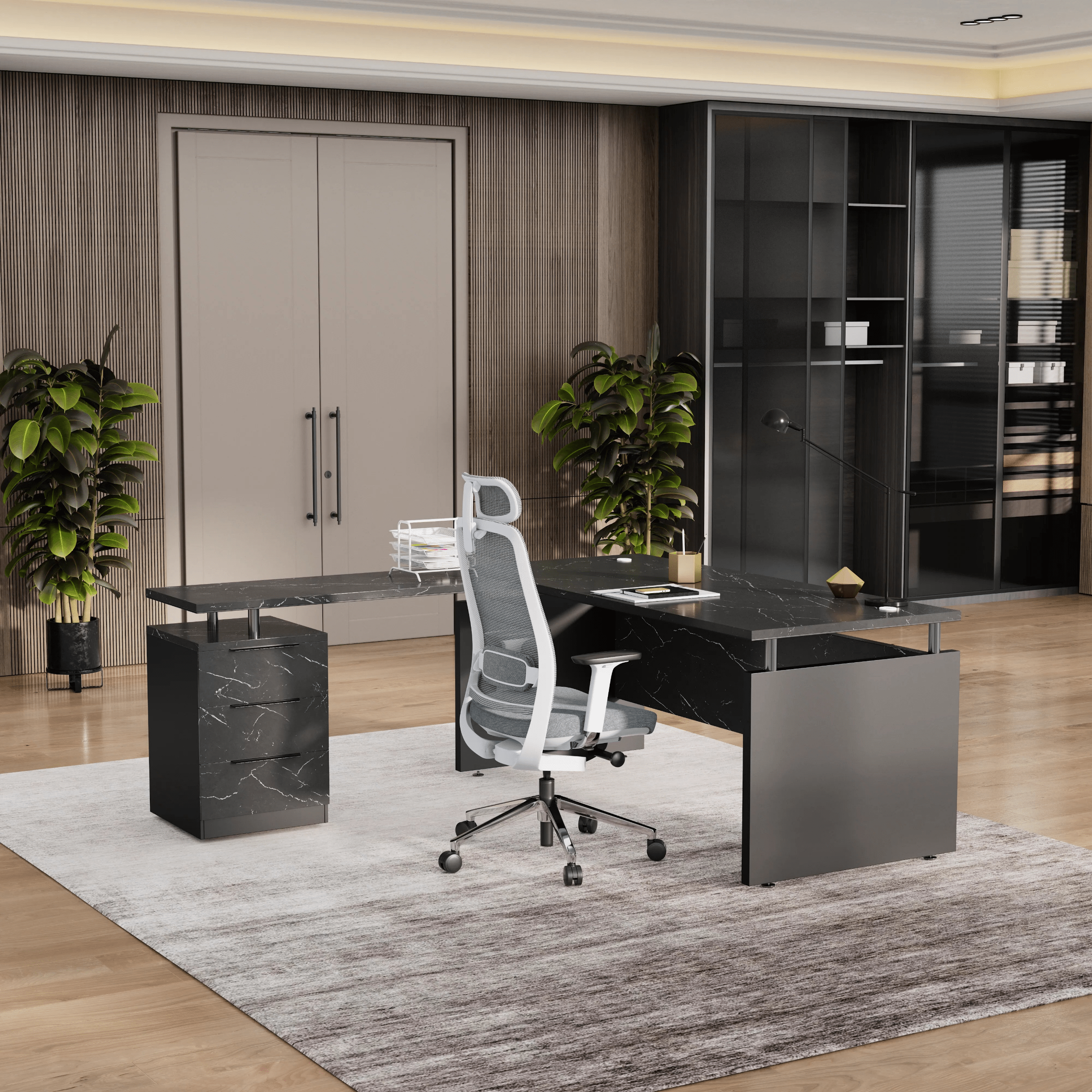 Juniper · Modern L-Shaped Executive Desk