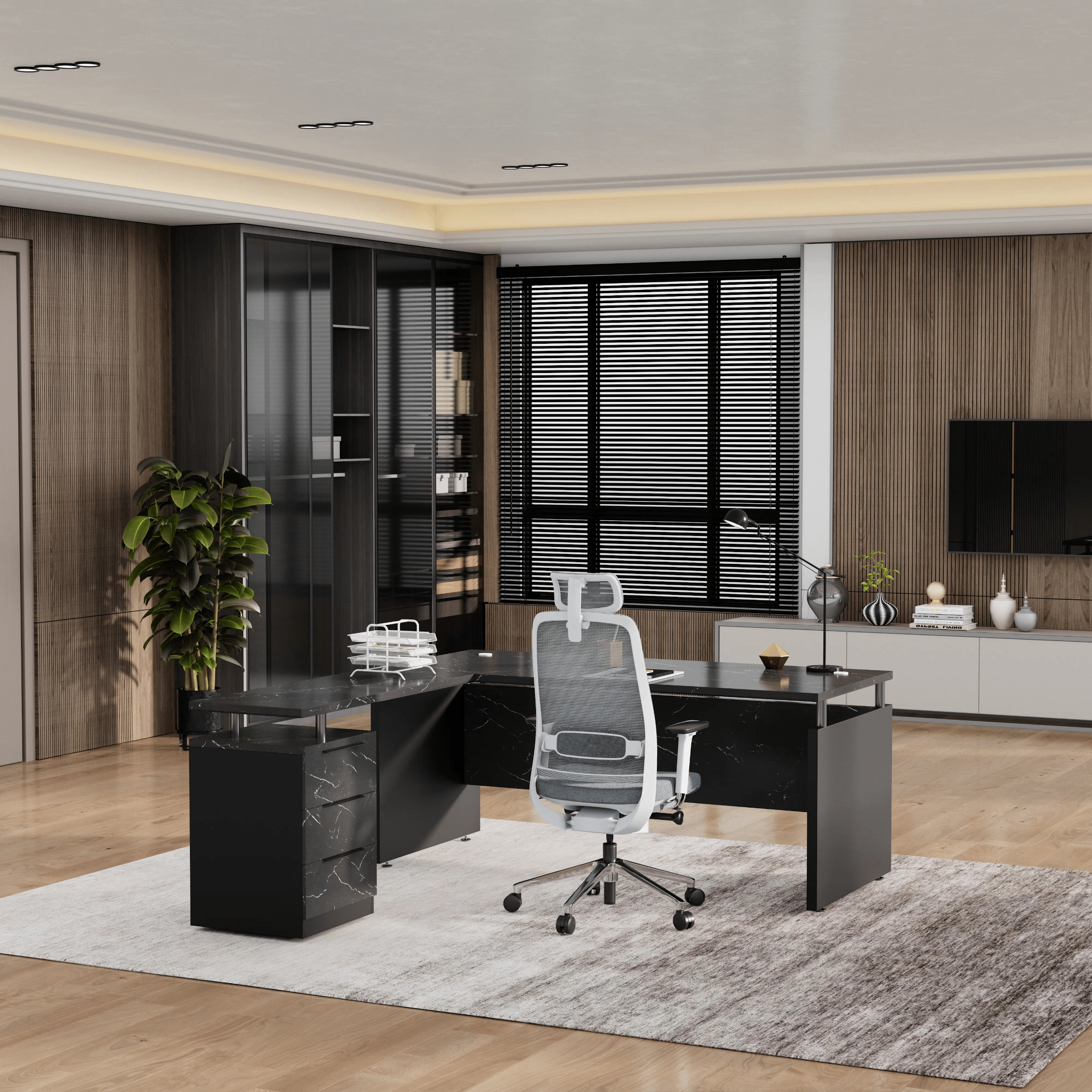 Juniper · Modern L-Shaped Executive Desk