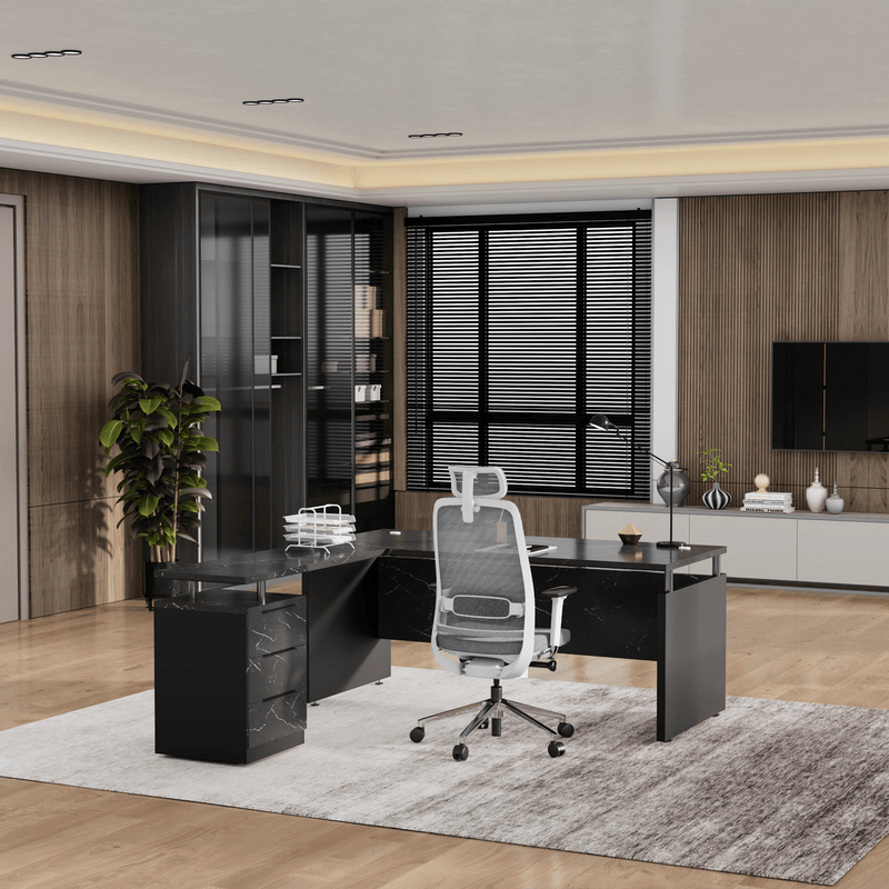 Juniper · Modern L-Shaped Executive Desk
