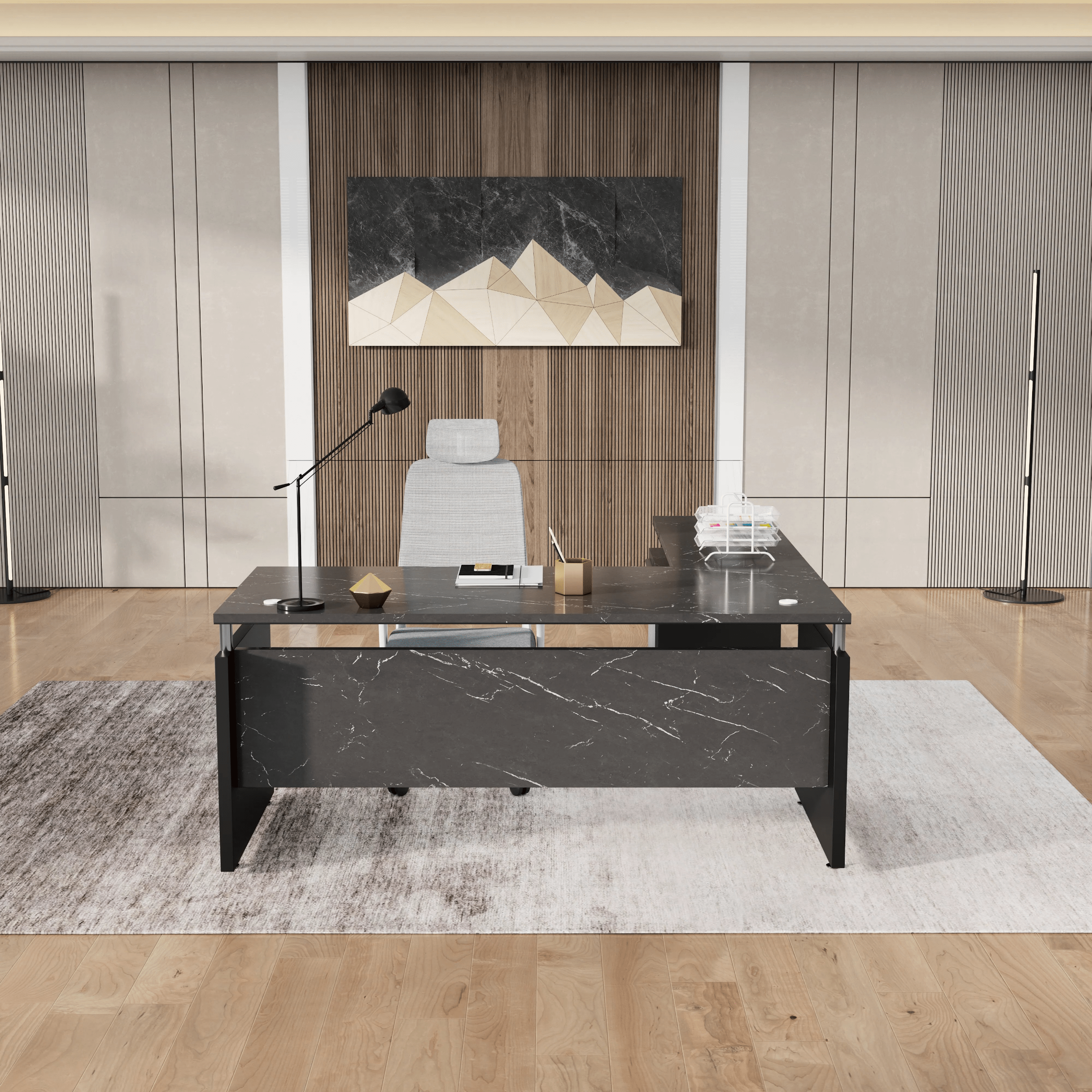 Juniper · Modern L-Shaped Executive Desk