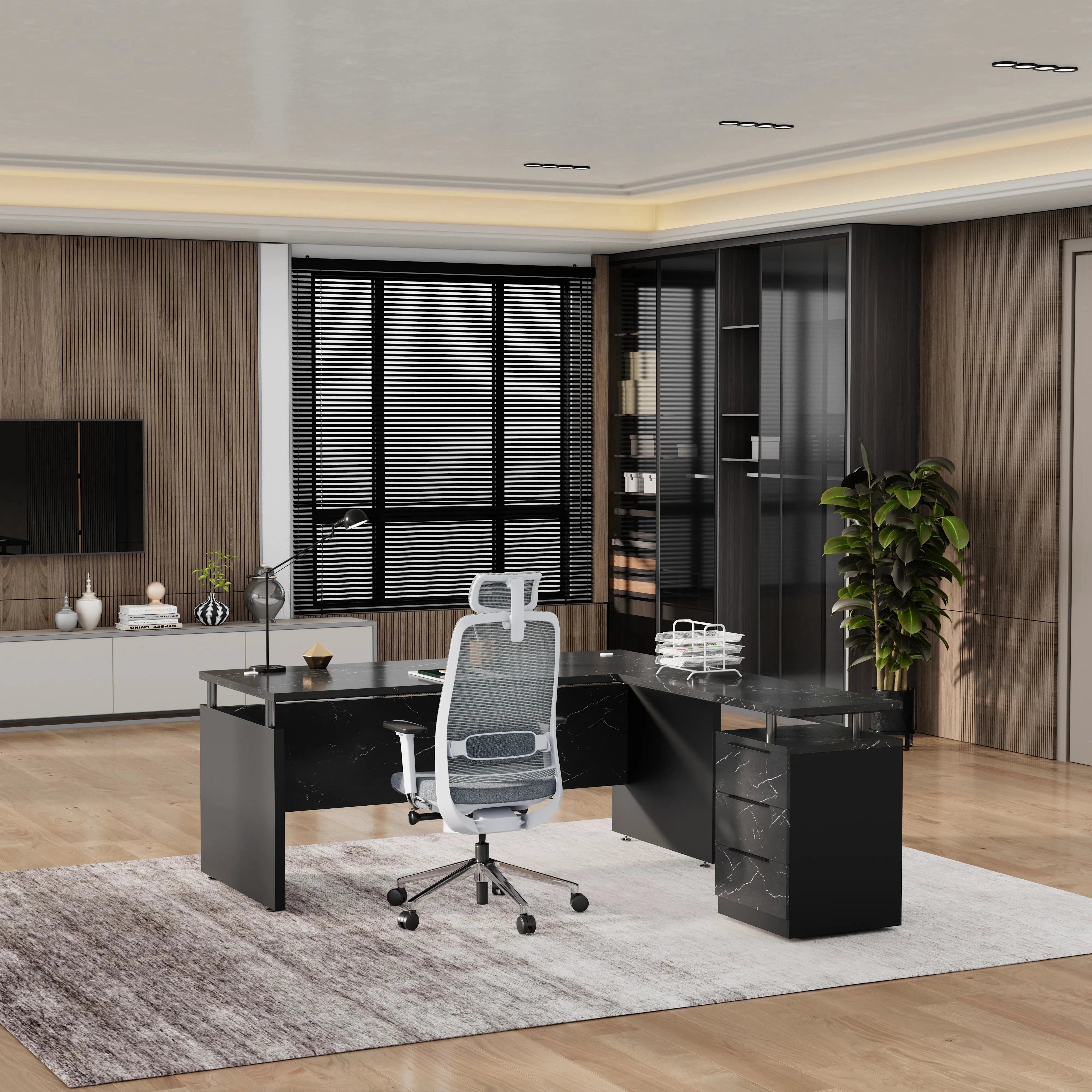 Juniper · Modern L-Shaped Executive Desk