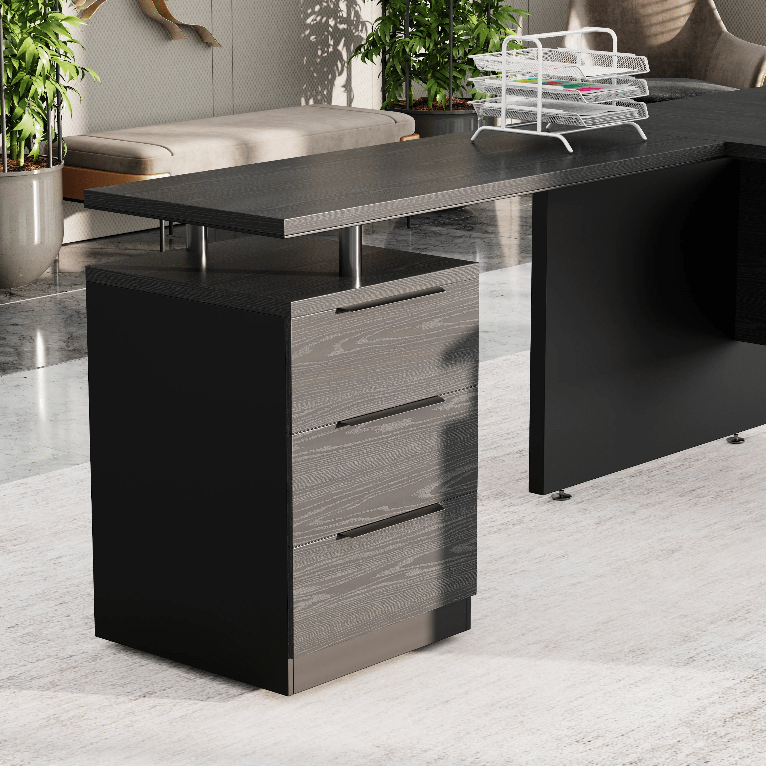 Juniper · Modern L-Shaped Executive Desk