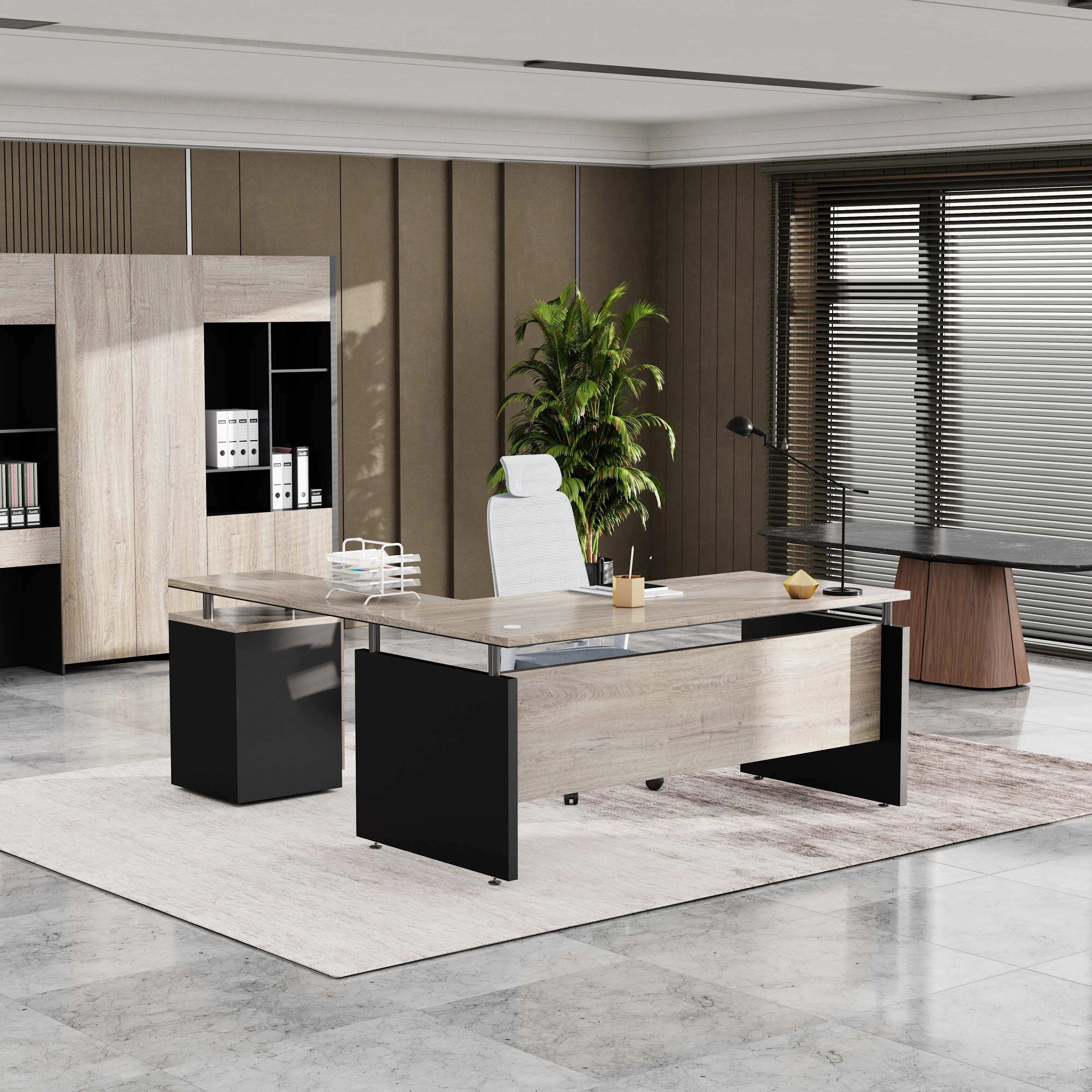 Juniper · Modern L-Shaped Executive Desk