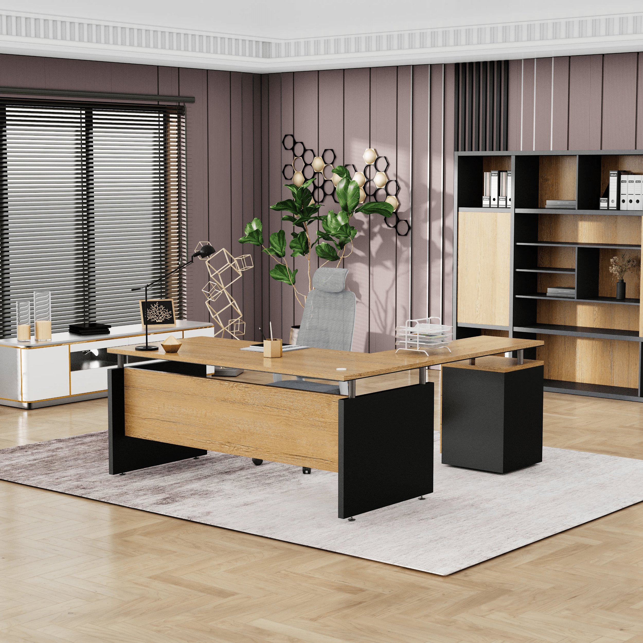 Juniper · Modern L-Shaped Executive Desk