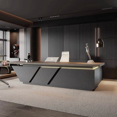 Kael · Modern L-Shaped Executive Desk, Adjustable Height