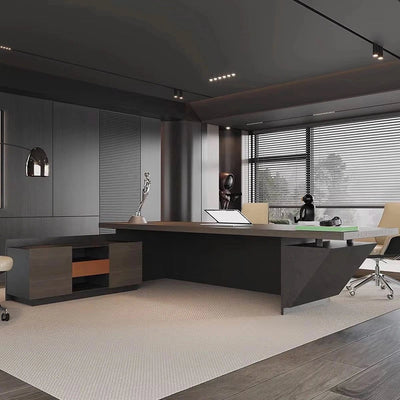 Kael · Modern L-Shaped Executive Desk, Adjustable Height