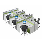 Estación de trabajo de oficina rectangular Leona de 57 a 228