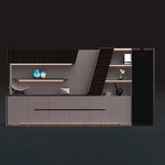 Lucia · Modern Office Shelves w/ Lighting & Storage