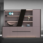 Lucia · Modern Office Shelves w/ Lighting & Storage