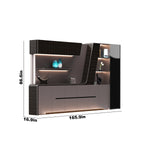 Lucia · Modern Office Shelves w/ Lighting & Storage