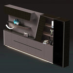 Lucia · Modern Office Shelves w/ Lighting & Storage