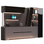 Lucia · Modern Office Shelves w/ Lighting & Storage