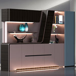 Lucia · Modern Office Shelves w/ Lighting & Storage
