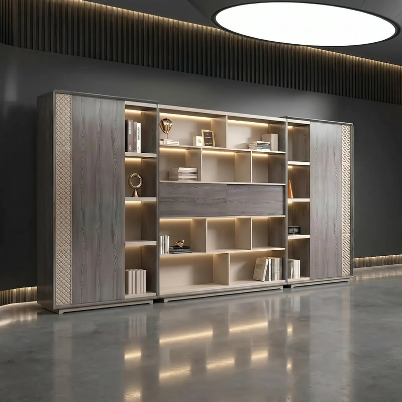 Fairwyn · Office Shelves w/ Integrated Lighting & Storage