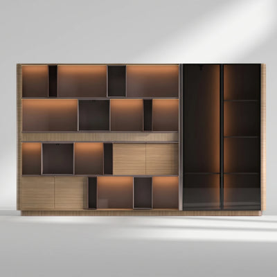 Sonnet · Office Shelves w/ Integrated Lighting