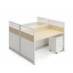 Mira · Standard Cubicle Workstation, White