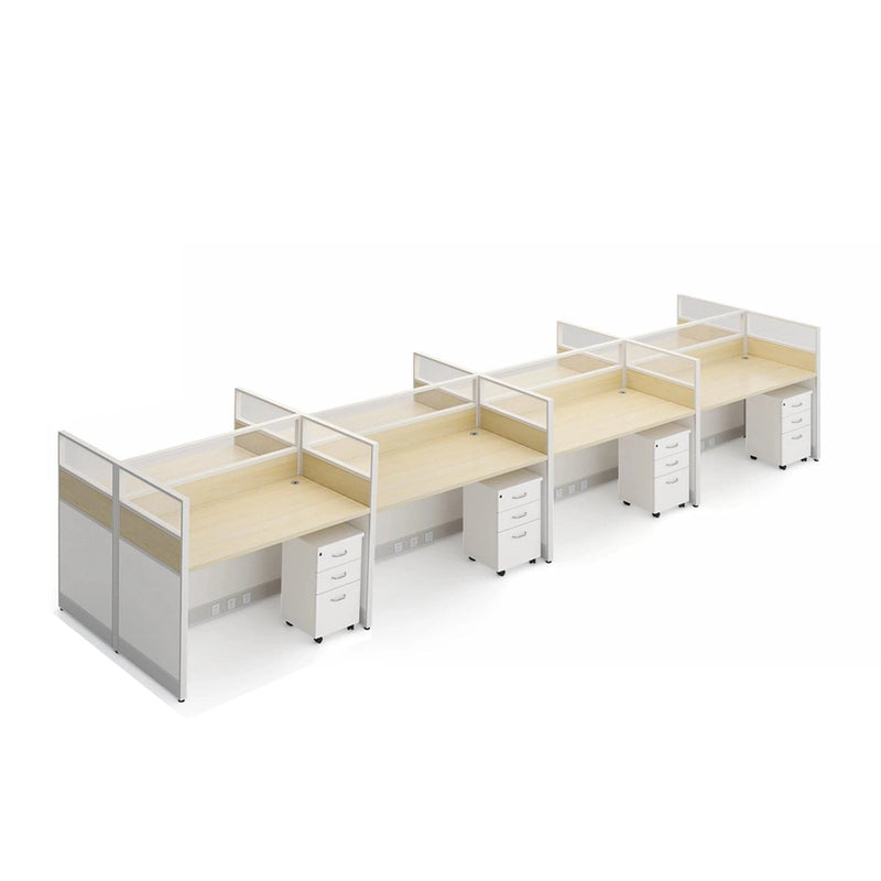 Mira · Standard Cubicle Workstation, White