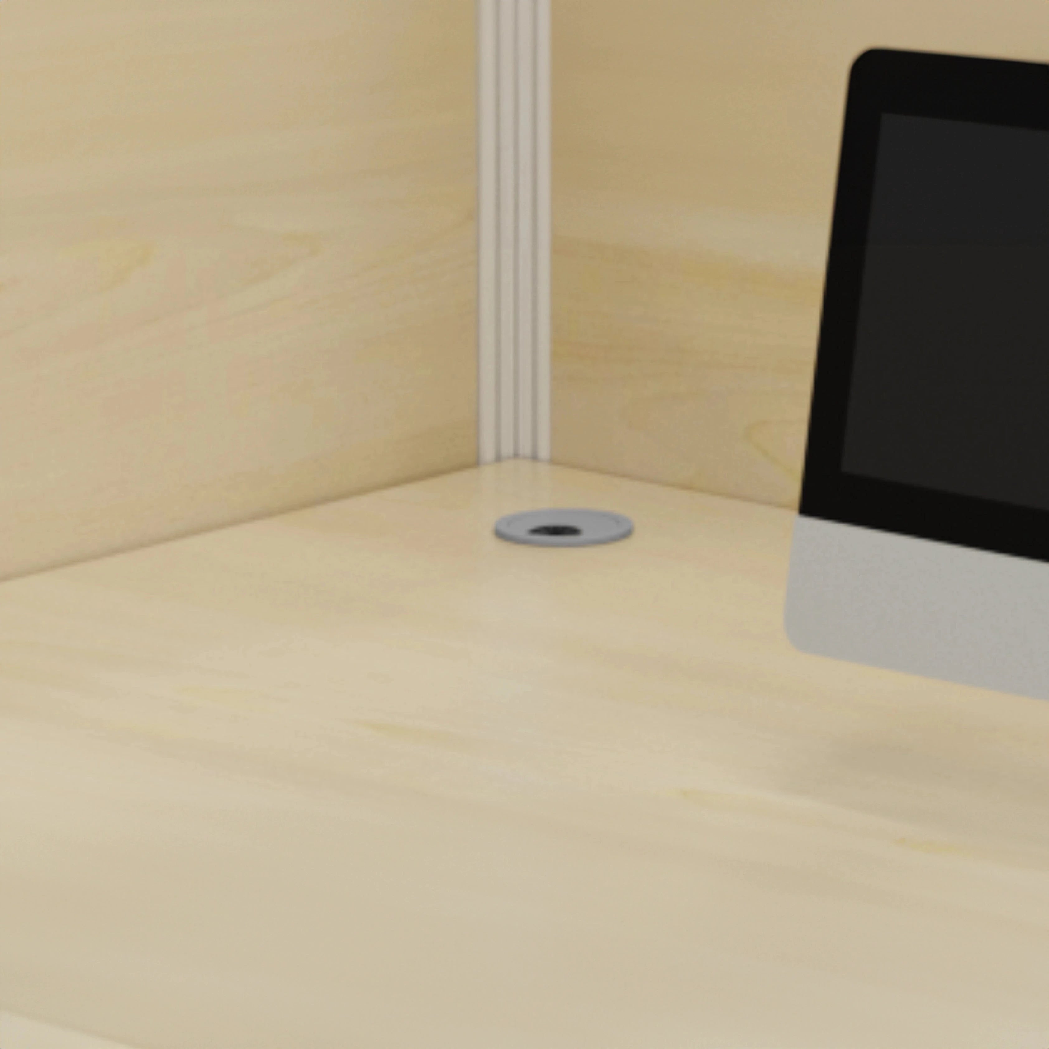 Mira · Standard Cubicle Workstation, White