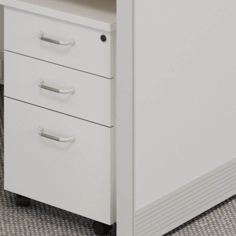 Mira · Standard Cubicle Workstation, White