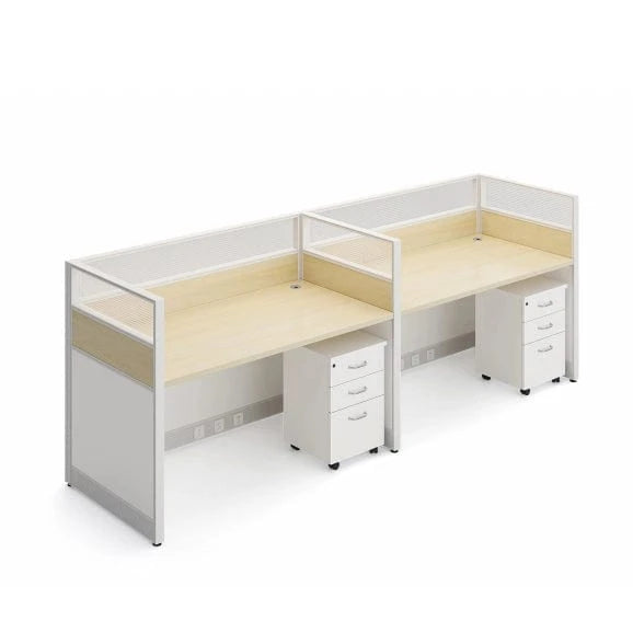 Mira · Standard Cubicle Workstation, White