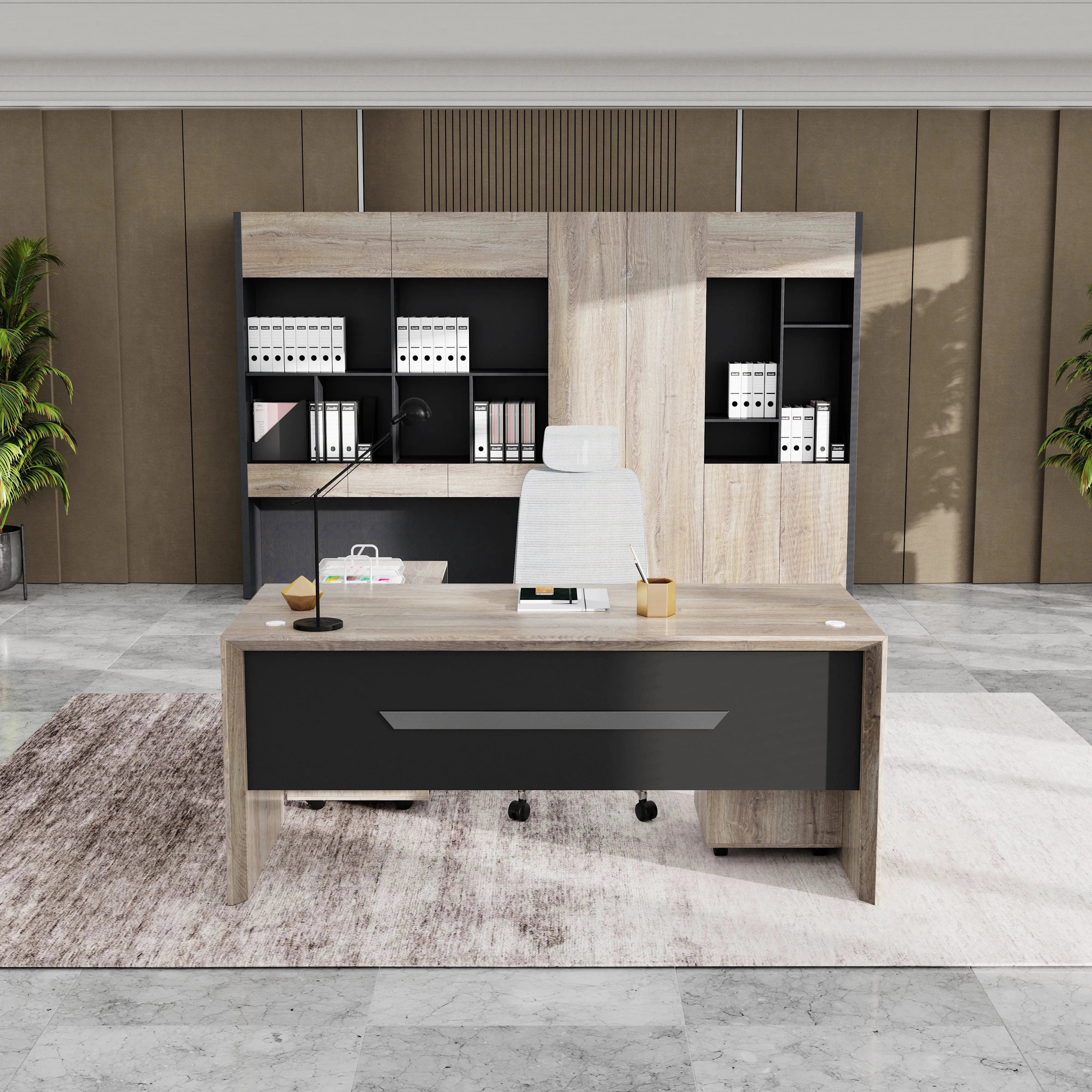 Neptune · Executive Desk w/ Mobile Storage