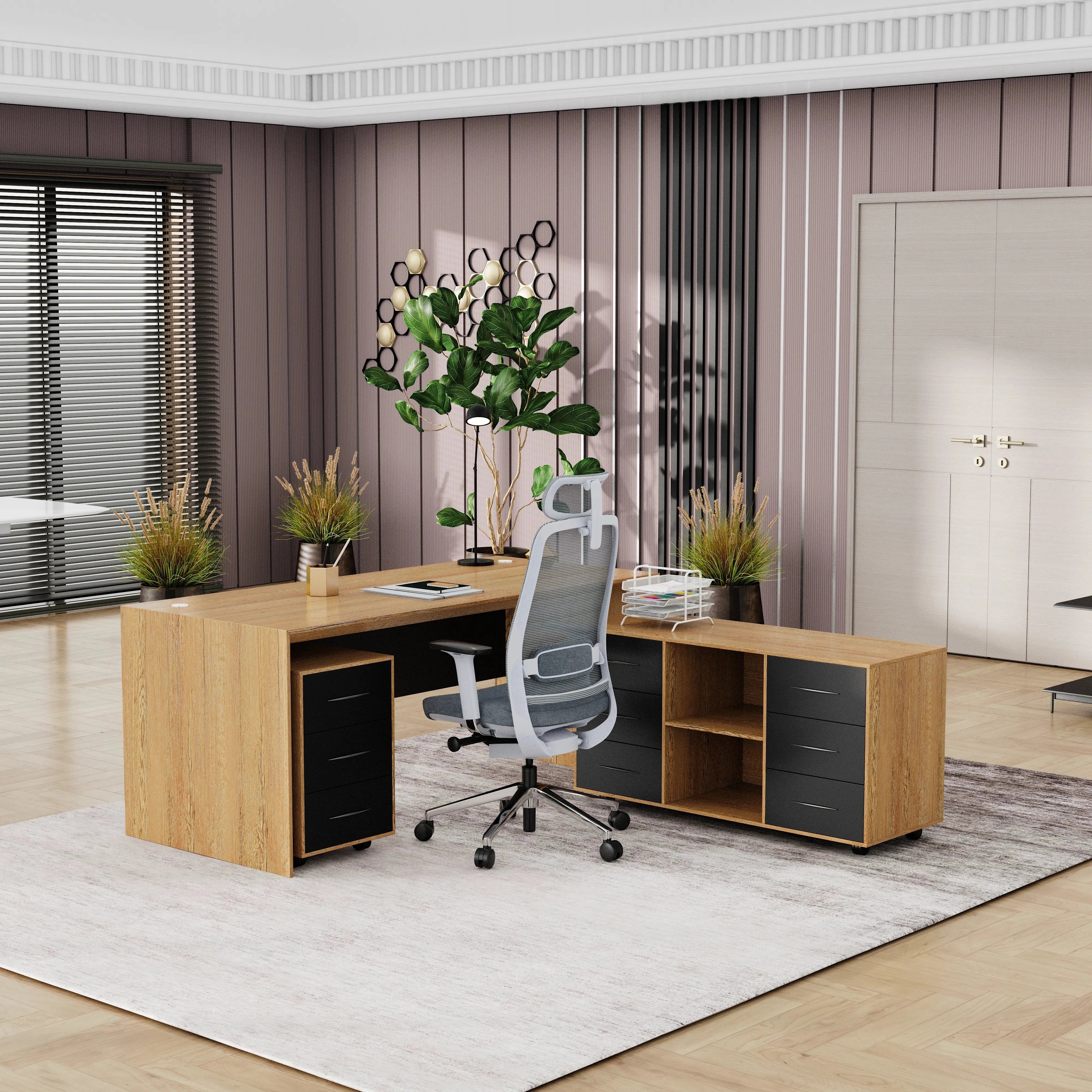 Neptune · Executive Desk w/ Mobile Storage