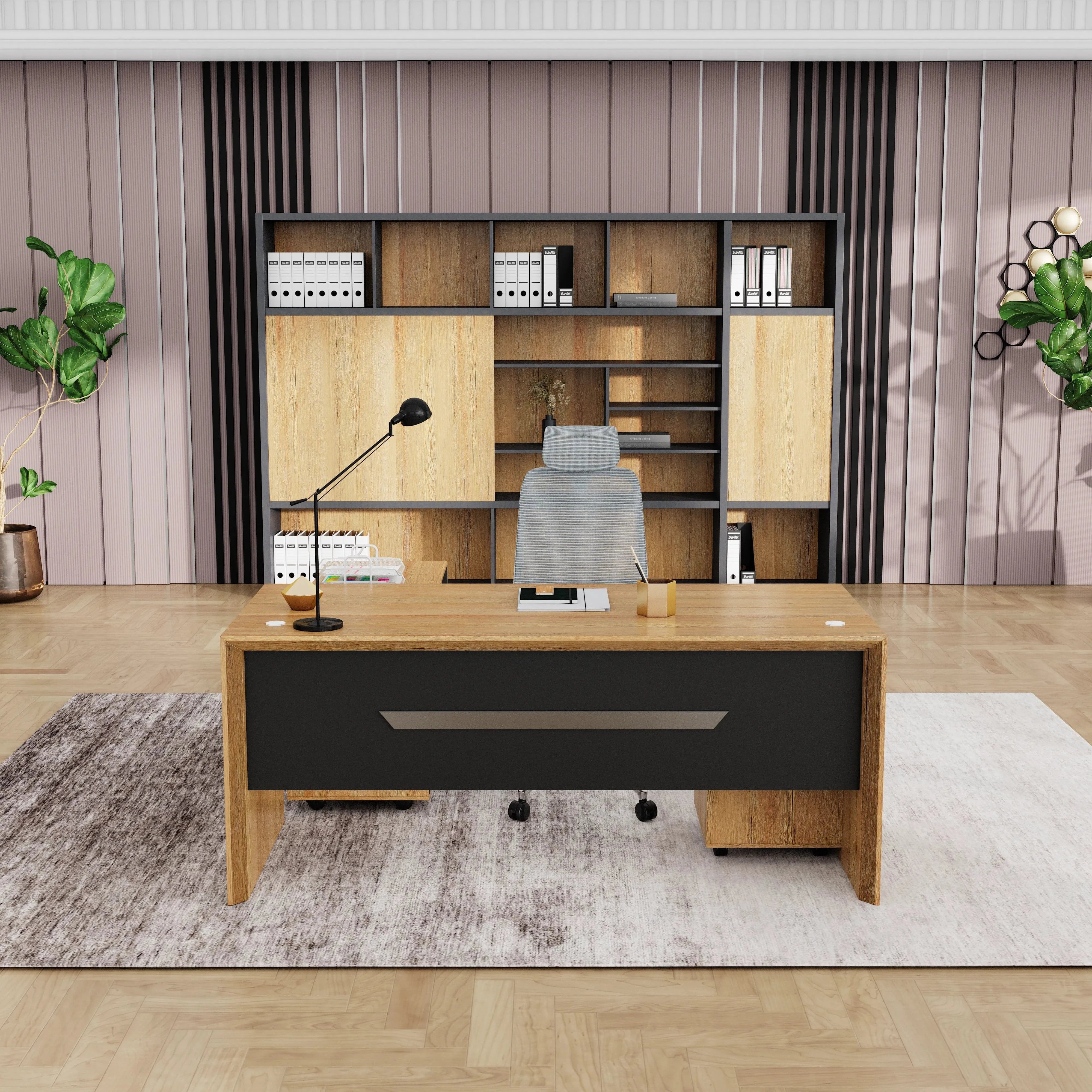 Neptune · Executive Desk w/ Mobile Storage