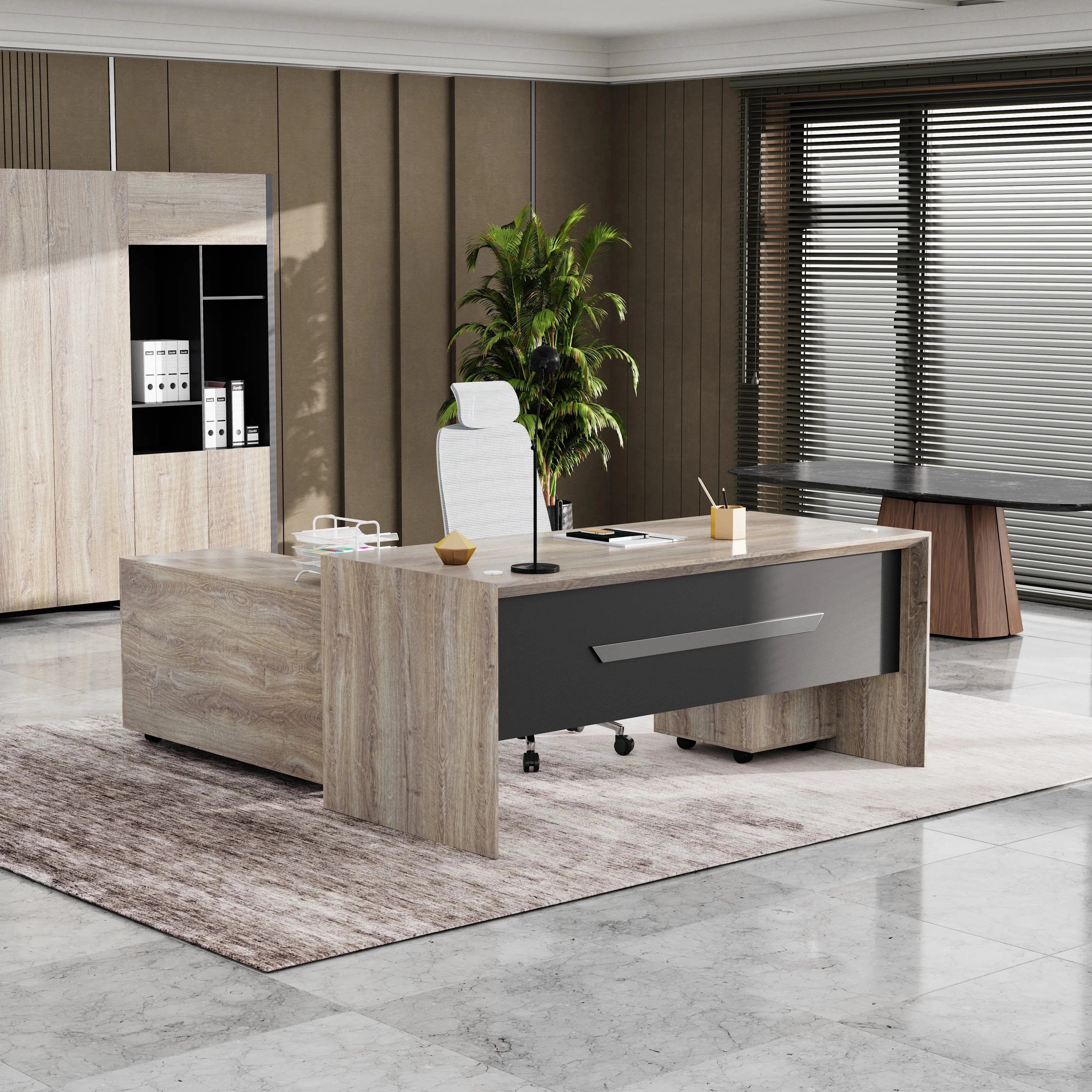 Neptune · Executive Desk w/ Mobile Storage