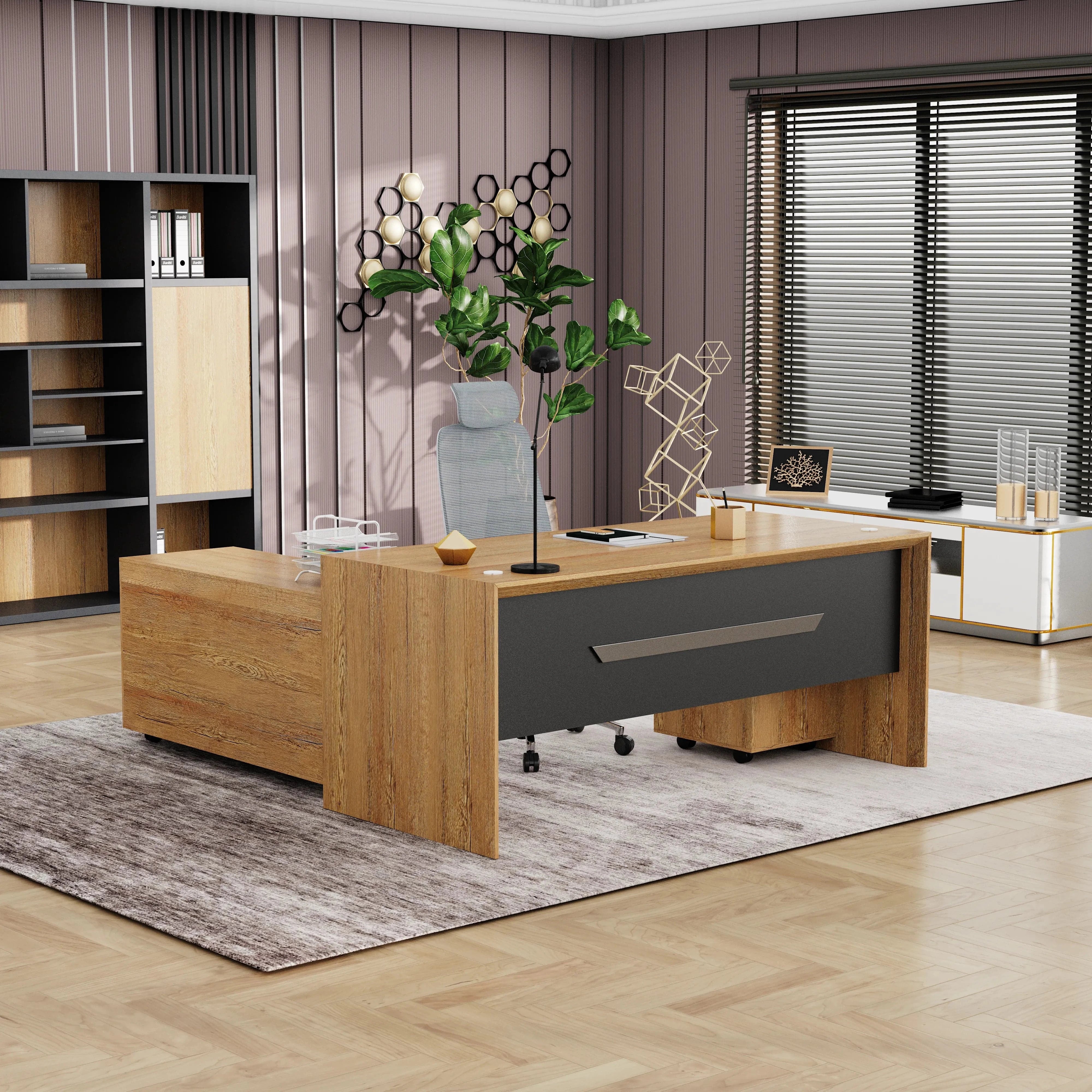 Neptune · Executive Desk w/ Mobile Storage