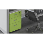 Estación de trabajo de oficina con cubículo rectangular verde Nieves de 51 a 198