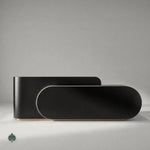 Odette · Front Reception Desk — Glossy Black