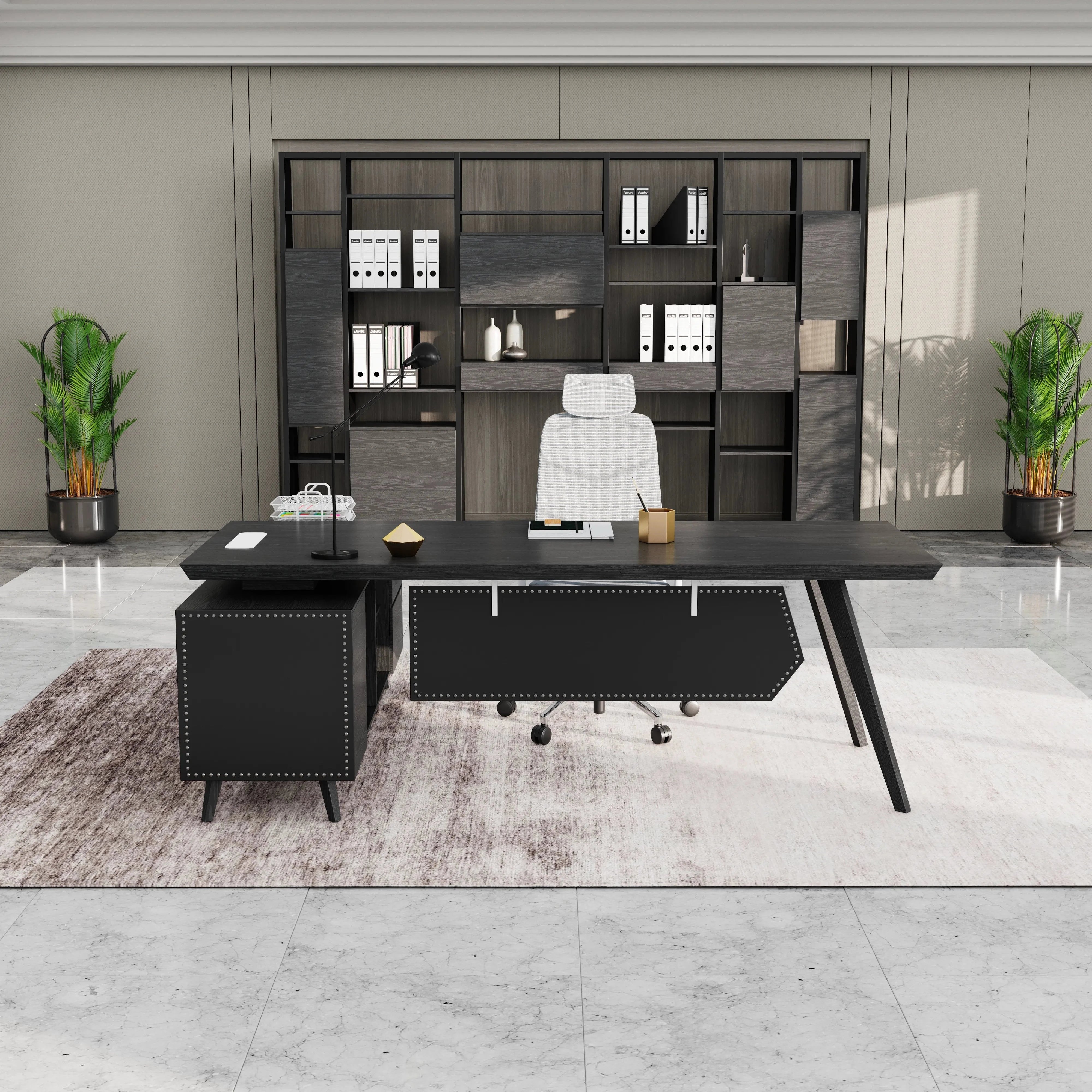 Pacific · Modern L-Shaped Executive Desk